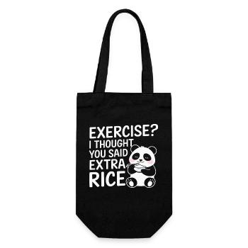 Panda demande plus de riz - Sac à bouteille - noir - Devant