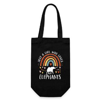 Just a Girl Who Loves Elephants - Gift Bag for Bottles - black - Front
