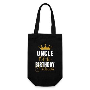 Uncle of the Birthday Princess - Gift Bag for Bottles - black - Front