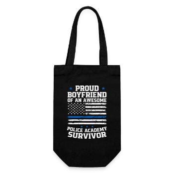 Petit ami fier d’une formidable Académie de police - Sac à bouteille - noir - Devant