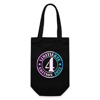 4e anniversaire, jeunes filles - Sac à bouteille - noir - Devant