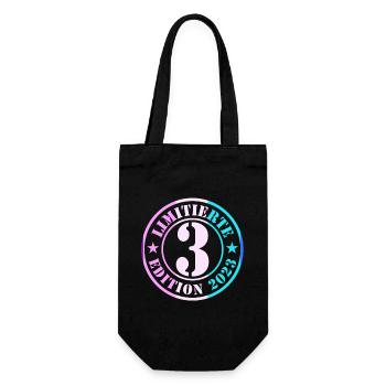 3e anniversaire, jeunes filles - Sac à bouteille - noir - Devant