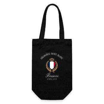 Chamonix-Mont-Blanc Frankreich Reise Souvenir - Geschenkbeutel für Flaschen - Schwarz - Vorne