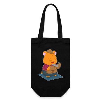 Artisanat du marteau charpentier hamster - Sac à bouteille - noir - Devant