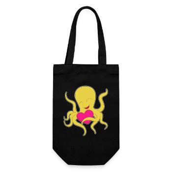 Cœur de pieuvre - Sac à bouteille - noir - Devant