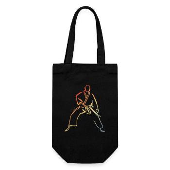 Judoka Sketch Vintage Look - Gift Bag for Bottles - black - Front