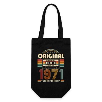 Cadeau du 55e anniversaire Millésime juin 1971 - Sac à bouteille - noir - Devant