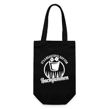 C’est une belle journée pour le backgammon | Jeu de société - Sac à bouteille - noir - Devant