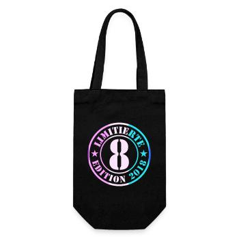 8e anniversaire, jeunes filles - Sac à bouteille - noir - Devant