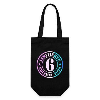 6th Birthday Boy Girl - Gift Bag for Bottles - black - Front