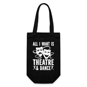 Theater All I Want Is Actor Musical Gift - Geschenkbeutel für Flaschen - Schwarz - Vorne