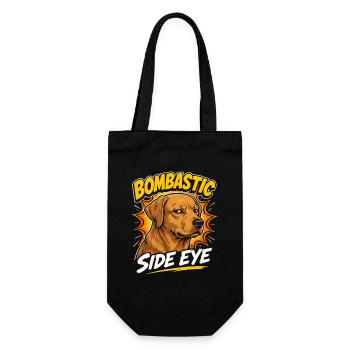 Bombastic Side Eye Dog - Gift Bag for Bottles - black - Front