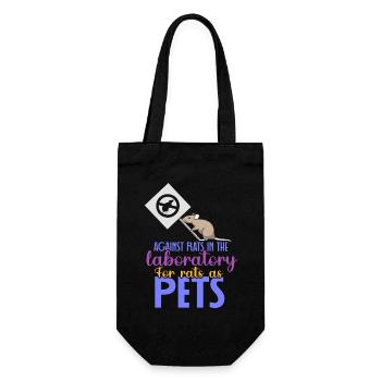 Rat, house rat, rat owner, rat lover - Gift Bag for Bottles - black - Front