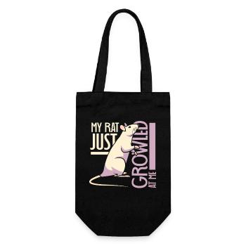 Rat, house rat, rat owner, rat lover - Gift Bag for Bottles - black - Front