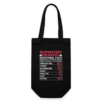 Atmen Atmung Atemwegstherapeut Sauerstoff - Geschenkbeutel für Flaschen - Schwarz - Vorne
