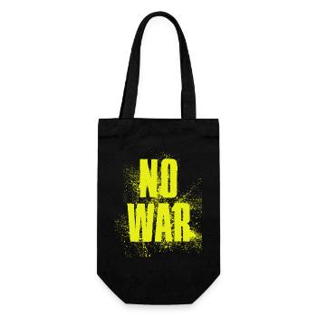 PAS DE GUERRE – Déclaration pour la paix contre la guerre - Sac à bouteille - noir - Devant