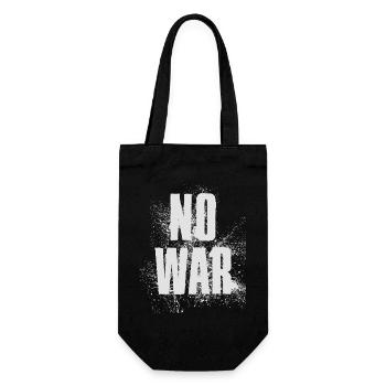 PAS DE GUERRE – Déclaration pour la paix contre la guerre - Sac à bouteille - noir - Devant