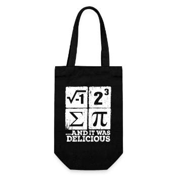 Pi, i and Sigma: Delicious Math - Gift Bag for Bottles - black - Front