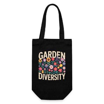 Garden Diversity Flowers Garden - Gift Bag for Bottles - black - Front
