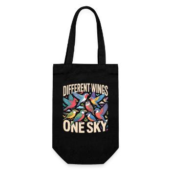Ailes différentes, un oiseau du ciel - Sac à bouteille - noir - Devant