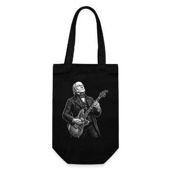 John Quincy Adams Playing Guitar - Gift Bag for Bottles - black - Front