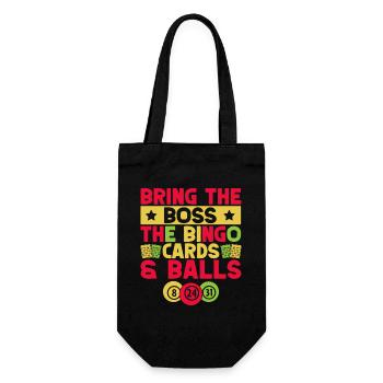 Bingo Game Bring The Chef The Cards Bingo - Gift Bag for Bottles - black - Front