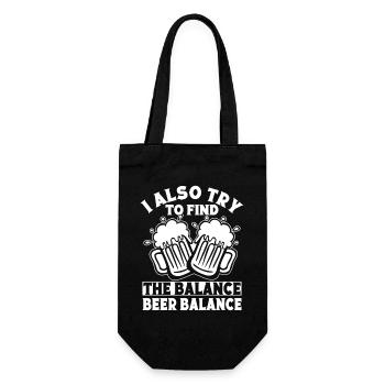 Pilates Enthusiasts Try To Find The Beer Balance - Geschenkbeutel für Flaschen - Schwarz - Vorne