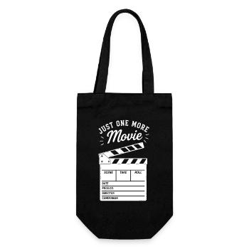 Just one more Movie Filmklappe für Cineasten - Geschenkbeutel für Flaschen - Schwarz - Vorne