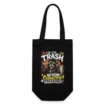 Raccoon Treasure Rocker - Geschenkbeutel für Flaschen - Schwarz - Vorne