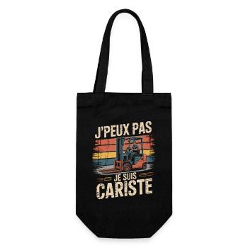T-Shirt Humour Cadeau Cariste Original Collègues - Sac à bouteille - noir - Devant