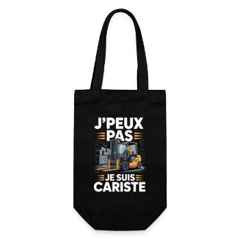 T-Shirt Humour Cariste En Action Cadeau Collègue  - Sac à bouteille - noir - Devant