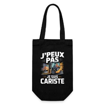 T-Shirt Cariste Homme Funny Chariot Élévateur  - Sac à bouteille - noir - Devant