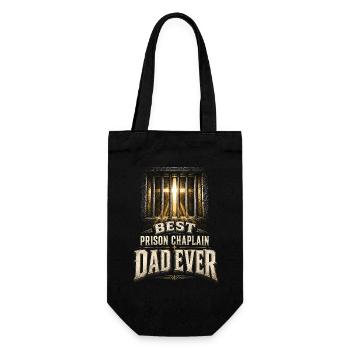 Kaplan Kleriker Pfarrer Best Prison Chaplain Dad - Geschenkbeutel für Flaschen - Schwarz - Vorne