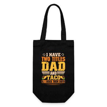 J’ai deux titres : Papa et Papa Taco - Sac à bouteille - noir - Devant
