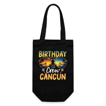 Birthday Crew Cancun - Geschenkbeutel für Flaschen - Schwarz - Vorne