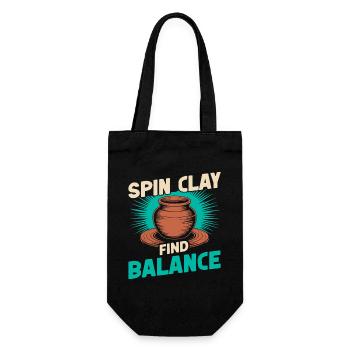 Cadeaux pour les potiers trouvent Balance Pottery - Sac à bouteille - noir - Devant