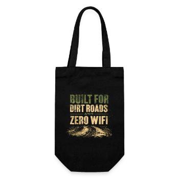 Built for Dirt Roads & Zero WiFi Anti-Consumerism - Gift Bag for Bottles - black - Front