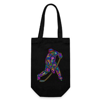Eishockey Spieler Weltraum Kinder Eishockeyspieler - Gift Bag for Bottles - black - Front