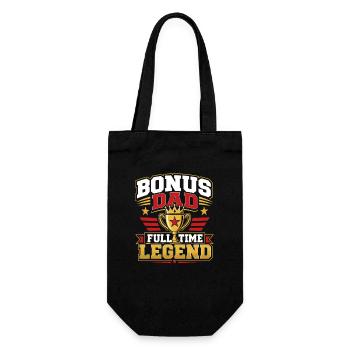 Bonus Dad Dad Family Funny Stepdad Gift - Gift Bag for Bottles - black - Front