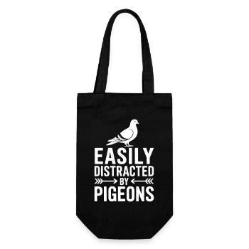 Dove Sayings Bird Doves Funny Doves Gift - Gift Bag for Bottles - black - Front