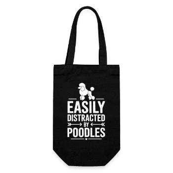 Poodle Sayings Poodle Dogs Funny Poodle Gift - Gift Bag for Bottles - black - Front