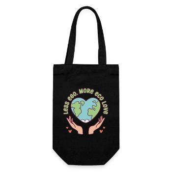 Écologiste Écologie Moins Ego Plus Amour Éco - Sac à bouteille - noir - Devant