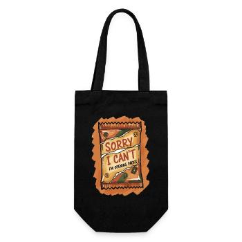Sorry I Cant Im Opening Packs Trading Card Booster - Gift Bag for Bottles - black - Front