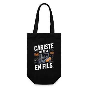 T-Shirt Cariste Famille Original Cadeau Humour  - Sac à bouteille - noir - Devant