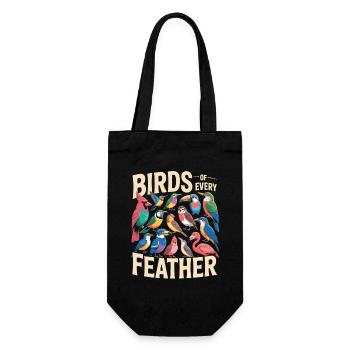 Oiseaux de toutes les plumes Vogel Vielfalt - Sac à bouteille - noir - Devant