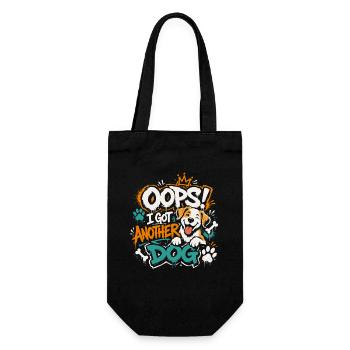 Oops, ich hab wieder Hund! - Geschenkbeutel für Flaschen - Schwarz - Vorne