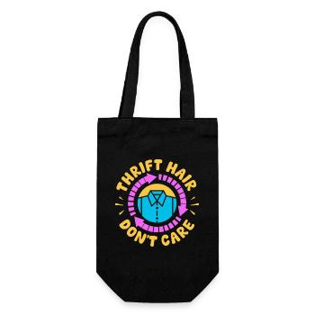 Thrift Shopper Thrift Hair Don ́t Care Thrift Store - Gift Bag for Bottles - black - Front