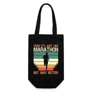 Funny XC Running Runner Gifts Unique Edition - Gift Bag for Bottles - black - Front