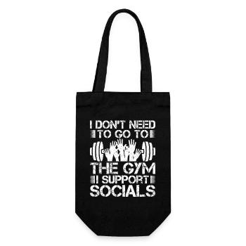 Citation d’assistante sociale : Ne va pas à la salle de sport Soutien social - Sac à bouteille - noir - Devant