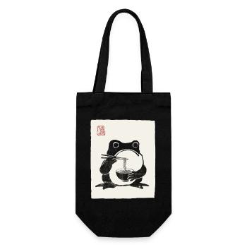 Japanisches Grumpy Frog Ramen-Nudelfest - Geschenkbeutel für Flaschen - Schwarz - Vorne
